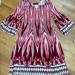 Tunic dress with fun geometric print
